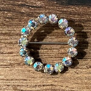 Iridescent Crystal Brooch